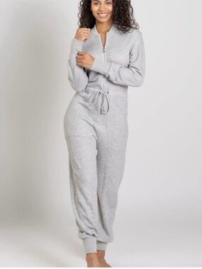Rivet.Utility MAVEN Heather Gray Zip-Up Jumpsuit